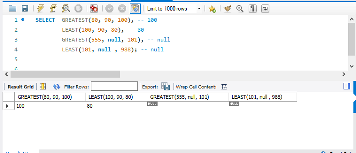 COMPARISON FUNCTIONS